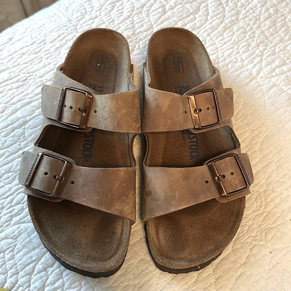 Tan Birkenstocks